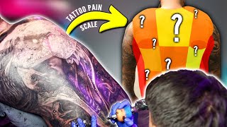 Rating HOW PAINFUL it is getting your BACK TATTOOED! (with custom scale \u0026 coloured charts)