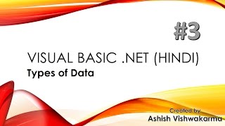 Data types in Visual Basic .NET (hindi)