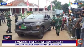 Dandim 0621/Kab Bogor Hadiri Upacara Pembukaan TMMD ke 123 Di Leuwiliang