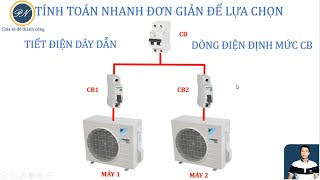 Xác định nhanh tiết diện dây dẫn và CB cho máy điều hoà hai cục