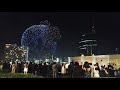 beautiful drone light show at iconsiam