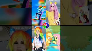 My Little Pony Challenge. #fluttershy vs #rainbowdash @mayamystic  #cosplay #mlp