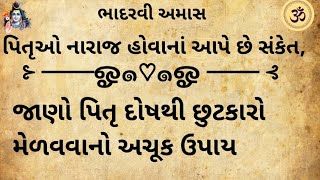 પિતૃઓ નારાજ હોવાના આપે છે સંકેત..જાણો પિતૃ દોષથી છુટકારો મેળવવાનો ઉપાય.