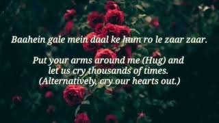 Lag Jaa Gale | Lata Mangeshkar | Heart touching song | Lyrics' English Translation by HAIDER