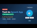 FREE Text-to-Speech App; 90+ Multiple Language; No API Keys! Edge TTS + Piper TTS | Python Tutorial