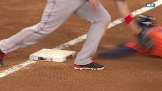 BOS@HOU: Hanigan gets Springer after call stands