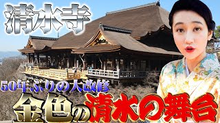 大改修後ピカピカの「清水の舞台」が貸切状態！？三年後に◯ぬ坂！？清水の舞台から実際に飛び降りた人数は？総工費40億円！１１年間の大改修を経て“清水の舞台”披露【清水寺】【京都】前編