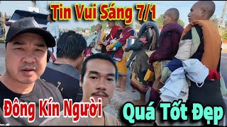 Thầy Minh Tuệ Khất Thực Sáng 7/1, Công An Thái Vây Kín quá tốt đẹp