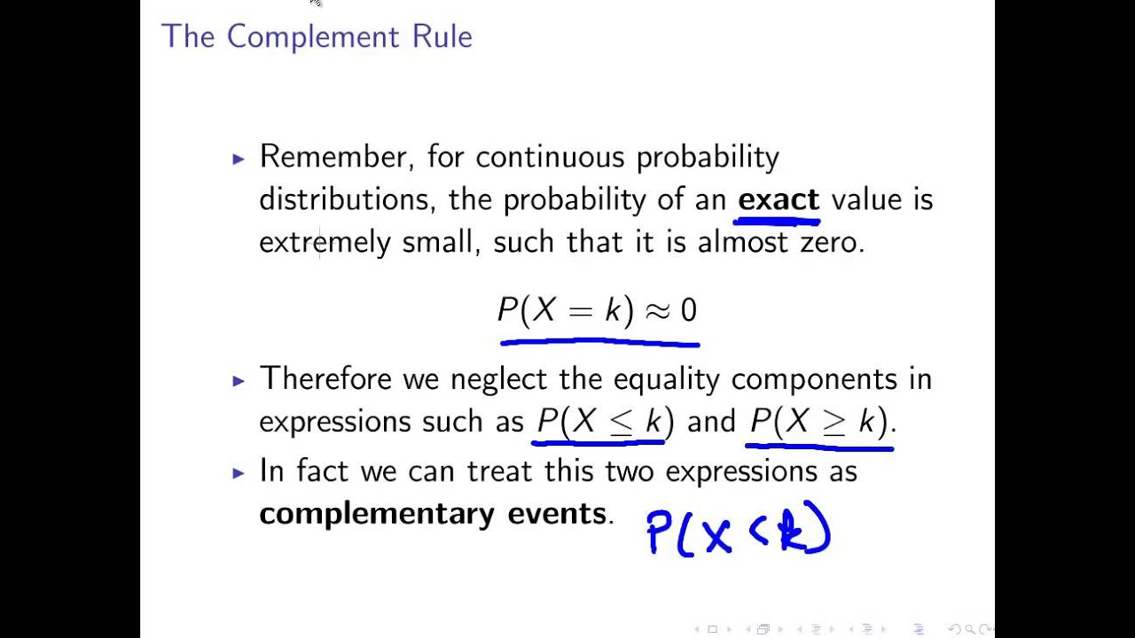 Complement Rule (Probability) - YouTube