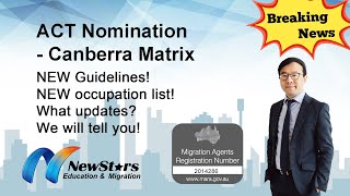 NEW ACT nomination guidelines (visa 190/491) | ACT critical skills list | Australia Immigration 2020