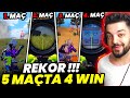 REKOR !! YAYINCI TURNUVASINDA 5 MAÇTA 4 WIN ALDIK - PUBG Mobile