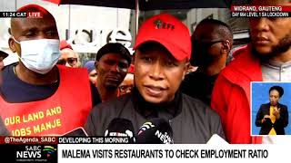 Employment Ratio | EFF leader Julius Malema calls for fair representation on the shop floor