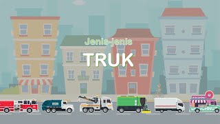 Belajar nama truk | Mengenal berbagai macam truk dalam bahasa Indonesia dan Inggris | Kids Utopia ID