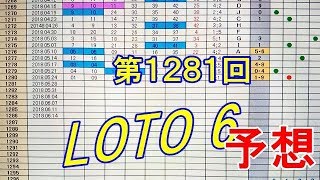 【ロト6】第１２８１回 予想数字!!