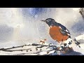 Advancing with Watercolor: Robin Waits for Spring