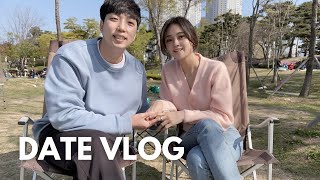 데이트 vlog / 봄날의 피크닉 / 광교호수공원 / 커플 브이로그 / 보니허니커플