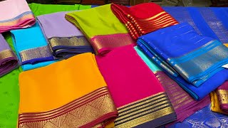 Bangalore Year End Socity Sale Discount Up to 50%Discount Pure Mysore Silk Saree With Silk Mark