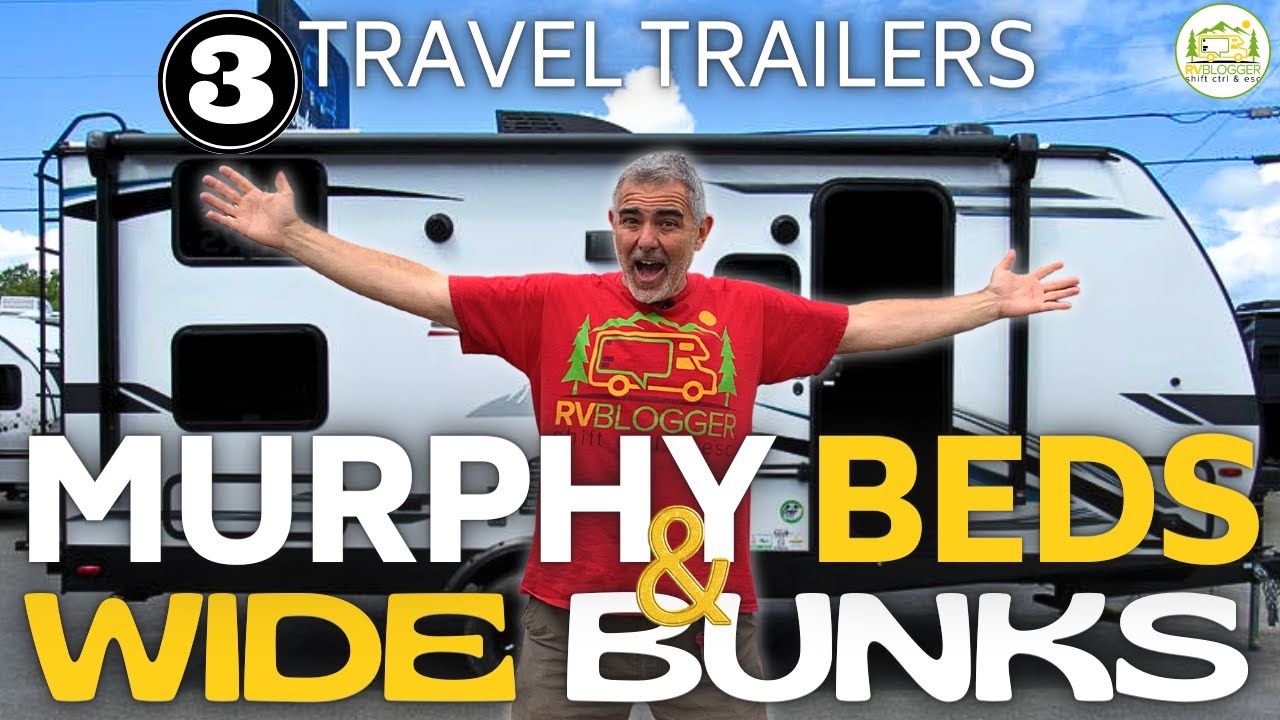 Small Travel Trailers With A Murphy Bed And Double Wide Bunks - YouTube