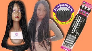 DIY Braided Wig Using NEW Janet Collection Nala Tress Pre-Sectioned Hair