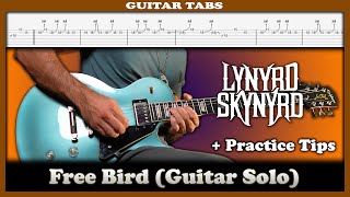 Free Bird Guitar Solo (Lynyrd Skynyrd) + PRACTICE Tips (w/TABS)
