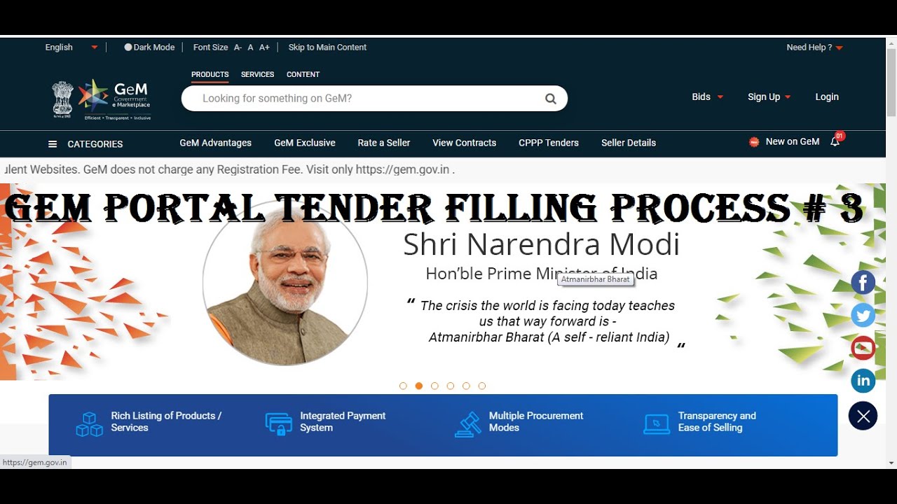 GEM Portal Tender Filling Process #3 How To Participate In Bid Gem ...