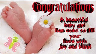 New born baby congratulations & wishes | Baby Girl Welcome | Baby girl arrival
