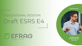 Educational session on draft ESRS E4 Biodiversity and ecosystems​​