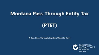 MT Pass-Through Entity Tax