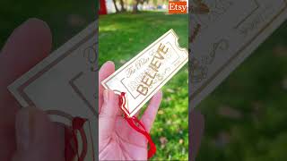 Personalized Polar Express Ticket Ornament