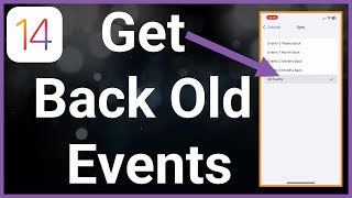 How To Get Back Old Calendar Events On iPhone