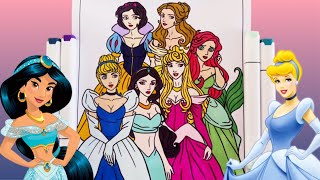 Realistic Disney Princesses Coloring Book #coloringpages #disney