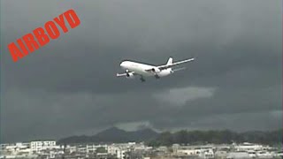 Dragon Air Airbus A330 landing Hong Kong Kai Tak Airport 香港  启德机场