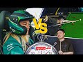 Aston Martin's Jessica Hawkins vs Ding Junhui in UNIQUE Silverstone challenge!