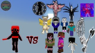 Secret Chara vs Random Op, Broken and Godly Bosses | Minecraft Bedrock | Op Mob Battle