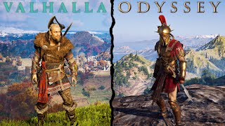 Assassin's Creed Valhalla vs Odyssey Comparison - Direct Comparison! Attention to Detail & Graphics!