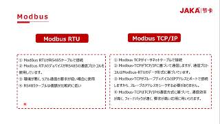 【JAKAロボット高級プログラミング】4． Modbus通信