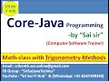 Java Math class with Trigonometric Methods #298 || java.lang.Math class || Math class in Java Prog