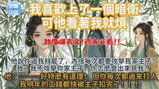 完結甜度爆表爽文：我喜歡上了一個暗衛，可他看著我煩。我很委屈，問他為什麼？ 他說你追我就罷了，為啥每次都要攻擊我家主子？你每次都過來打人我明年的工錢都快被主子扣完了！！！