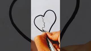couple heart ❤️..#shorts #art #drawing #sketch #artandcraft #miniart #viral #creative #love #couple