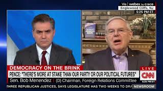 Menendez Joins Jim Acosta to Discuss Putin and Ukraine, VP Pence Comments on Jan 6th