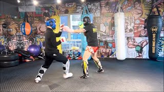 Kungfu Guy Spars Sanda Coach