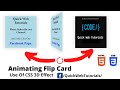 How To Create a 3d Flip Card. Flip Effect On Hover. only #HTML and #CSS