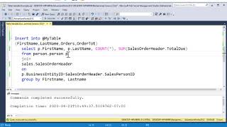 39 Table Variables Microsoft SQL Server