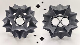 Origami ELECTRA kusudama 🖤 How to make a paper kusudama