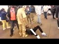 Thug Tries to Rob a Street Performer = Gets a Kick to the Face || ViralHog