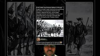 In the 1700s, King Frederick William I of Prussia developed an obsession with tall soldiers.