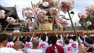 平成29年 大塩天満宮秋祭り 宵宮　北脇、西之丁宮入