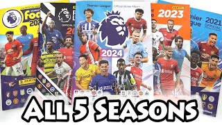EVERY PANINI PREMIER LEAGUE COLLECTION! | Huge Sticker Album Update  | All 5 Seasons (2020-2024)