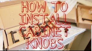 How to install cabinet knobs - easy diy make template