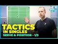 Badminton tactics for beginners - Singles serve and position 1/3